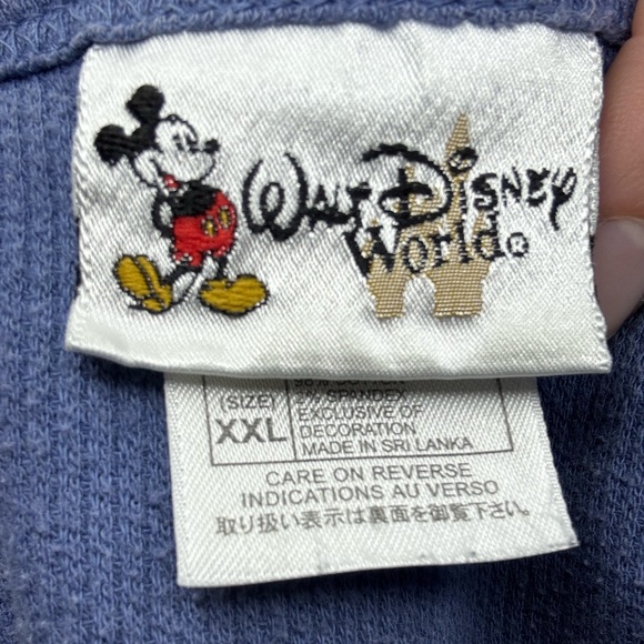 Authentic vintage XXL waffle Disney World Mickey Mouse long sleevg - Picture 3 of 4